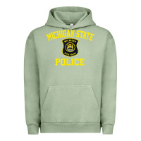 Pigment Oil Green michigan state police Urban Hoodie - linhVisuals