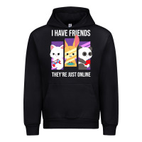 Black i have friends they are just online Urban Hoodie - linhVisuals