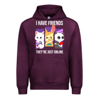 Mauve Wine i have friends they are just online Urban Hoodie - linhVisuals
