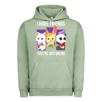Pigment Oil Green i have friends they are just online Urban Hoodie - linhVisuals
