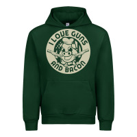 Forest Green i love guns bacon pork pig funny gun Urban Hoodie - linhVisuals