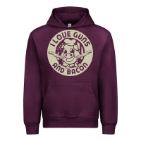 Mauve Wine i love guns bacon pork pig funny gun Urban Hoodie - linhVisuals