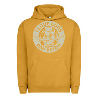 Pigment Peanut Butter i love guns bacon pork pig funny gun Urban Hoodie - linhVisuals