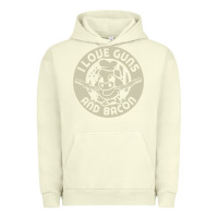Pigment Pistachio i love guns bacon pork pig funny gun Urban Hoodie - linhVisuals