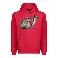 Cardinal Gray Squirrel Premium Hoodie - LillyAllenDesigns