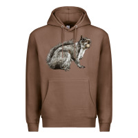 Chestnut Gray Squirrel Premium Hoodie - LillyAllenDesigns