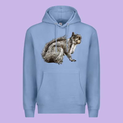 Gray Squirrel Premium Hoodie Designed By Lillyallendesigns