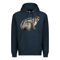 Navy Gray Squirrel Premium Hoodie - LillyAllenDesigns