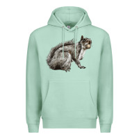 Seafoam Gray Squirrel Premium Hoodie - LillyAllenDesigns