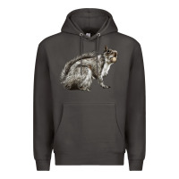 Smoke Gray Squirrel Premium Hoodie - LillyAllenDesigns