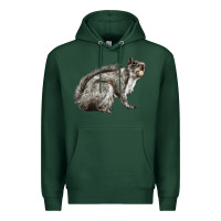 Sports Green Gray Squirrel Premium Hoodie - LillyAllenDesigns