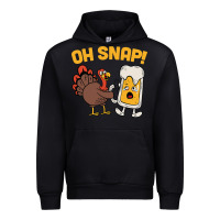 Black oh snap thanksgiving cute turkey day Urban Hoodie - linhVisuals
