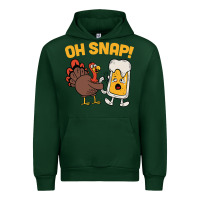 Forest Green oh snap thanksgiving cute turkey day Urban Hoodie - linhVisuals