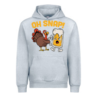 Heather Grey oh snap thanksgiving cute turkey day Urban Hoodie - linhVisuals