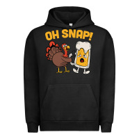 Pigment Black oh snap thanksgiving cute turkey day Urban Hoodie - linhVisuals