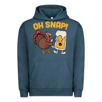 Pigment Midnight Navy oh snap thanksgiving cute turkey day Urban Hoodie - linhVisuals