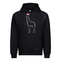 Black santa giraffe christmas color led Urban Hoodie - linhVisuals
