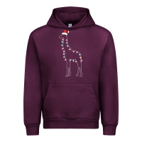 Mauve Wine santa giraffe christmas color led Urban Hoodie - linhVisuals