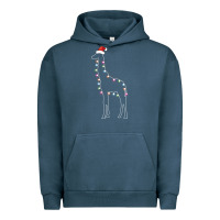 Pigment Midnight Navy santa giraffe christmas color led Urban Hoodie - linhVisuals