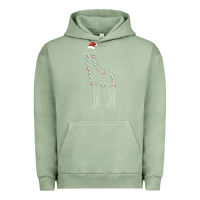 Pigment Oil Green santa giraffe christmas color led Urban Hoodie - linhVisuals