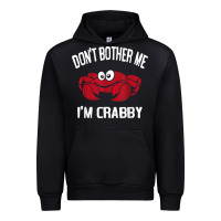 Black don't bother me i'm crabby Urban Hoodie - linhVisuals