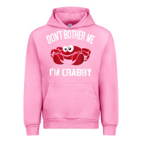 Fuchsia Pink don't bother me i'm crabby Urban Hoodie - linhVisuals