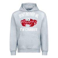Heather Grey don't bother me i'm crabby Urban Hoodie - linhVisuals