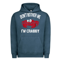 Pigment Midnight Navy don't bother me i'm crabby Urban Hoodie - linhVisuals