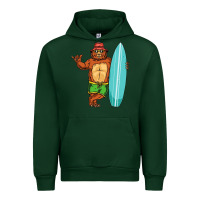 Forest Green surfing premium Urban Hoodie - linhVisuals