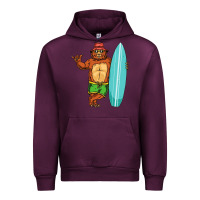 Mauve Wine surfing premium Urban Hoodie - linhVisuals