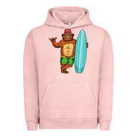 Pigment Salmon surfing premium Urban Hoodie - linhVisuals