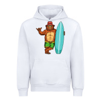 White surfing premium Urban Hoodie - linhVisuals