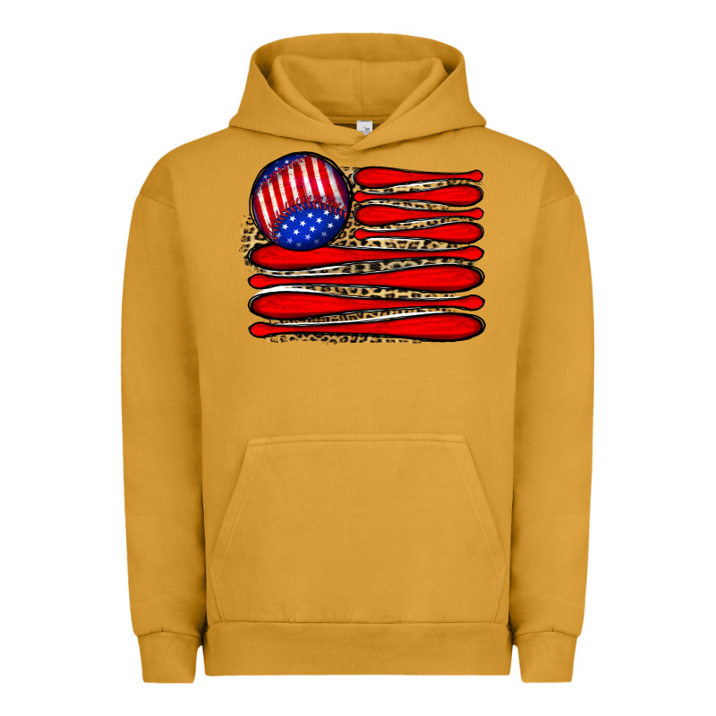 Leopard Baseball Flag5 Urban Hoodie by JahusDesignShop | Teevron