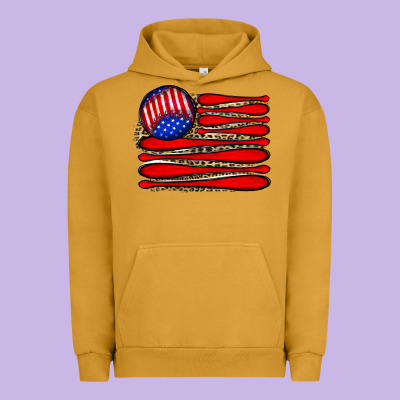 Leopard Baseball Flag5 Urban Hoodie Designed By Jahusdesignshop