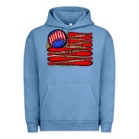 Pigment Pebble Blue leopard baseball flag5 Urban Hoodie - JahusDesignShop