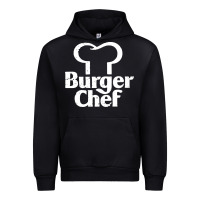 Black vintage burger chef classic Urban Hoodie - linhVisuals