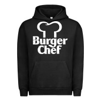 Pigment Black vintage burger chef classic Urban Hoodie - linhVisuals