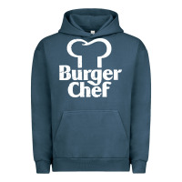 Pigment Midnight Navy vintage burger chef classic Urban Hoodie - linhVisuals