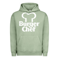 Pigment Oil Green vintage burger chef classic Urban Hoodie - linhVisuals