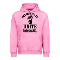 Fuchsia Pink introverts unite Urban Hoodie - linhVisuals