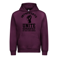 Mauve Wine introverts unite Urban Hoodie - linhVisuals