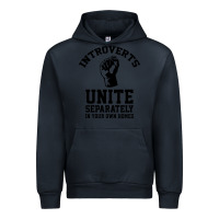 Navy introverts unite Urban Hoodie - linhVisuals