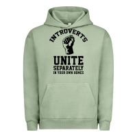 Pigment Oil Green introverts unite Urban Hoodie - linhVisuals