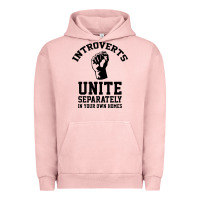 Pigment Salmon introverts unite Urban Hoodie - linhVisuals