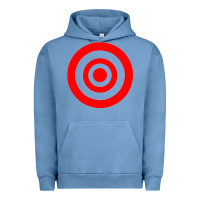 Pigment Pebble Blue bullseye target Urban Hoodie - linhVisuals