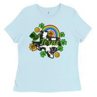 Baby Blue Texas map St. Patrick's Ladies Tee - CowGirlArtShop