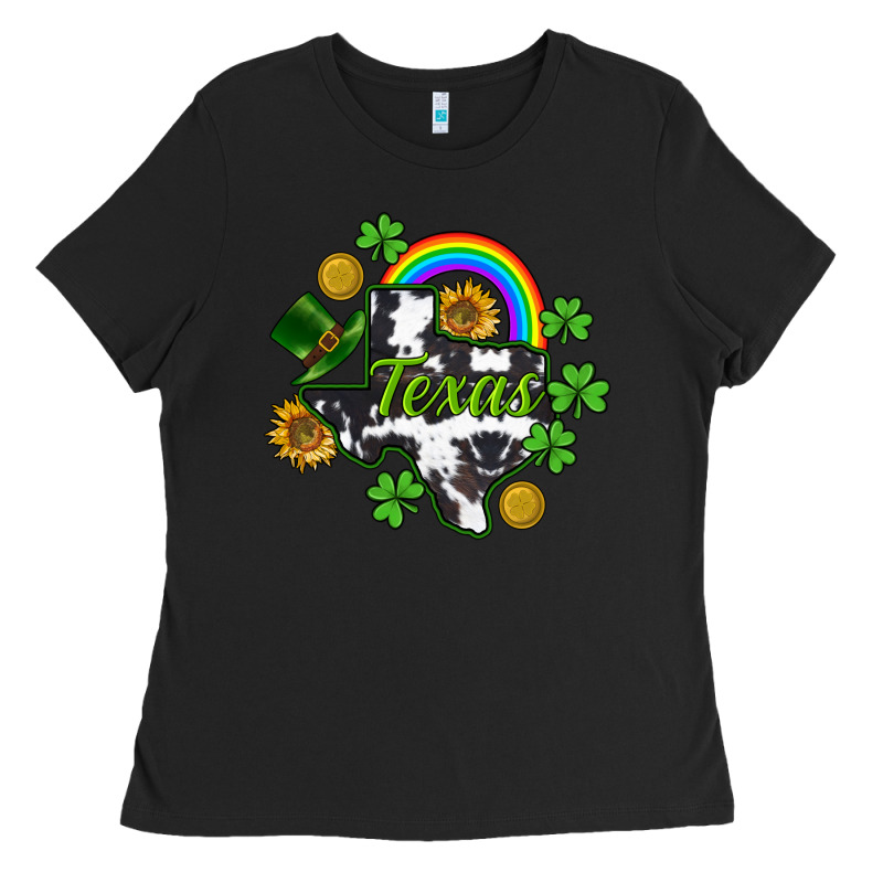 Texas Map St. Patrick's Ladies Tee by CowGirlArtShop | Teevron