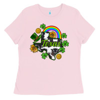 Bubblegum Pink Texas map St. Patrick's Ladies Tee - CowGirlArtShop