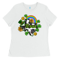 White Texas map St. Patrick's Ladies Tee - CowGirlArtShop