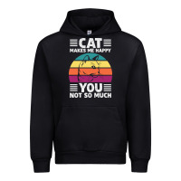 Black Funny Cat Lover Sarcastic Cat Memes Urban Hoodie - linhVisuals
